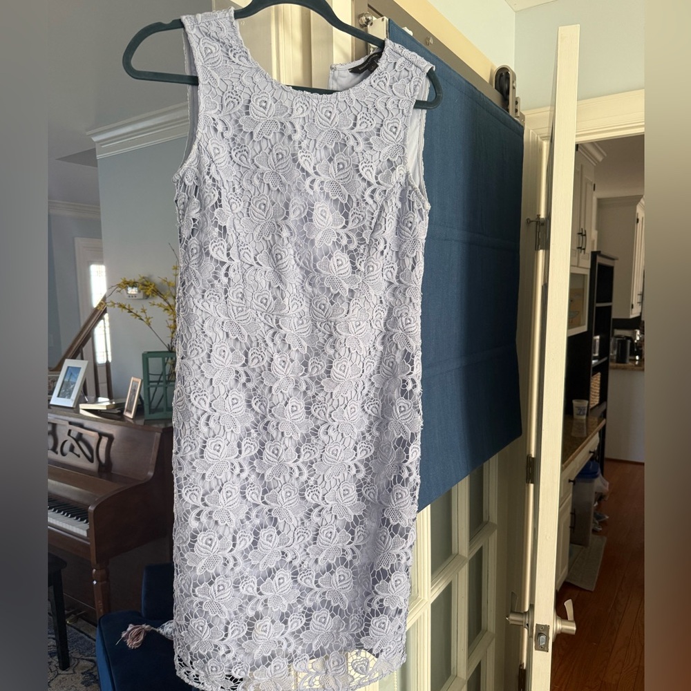Lace lilac sheath dress banana republic